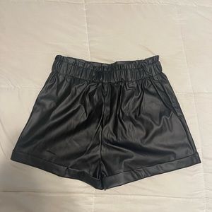SHEIN leather shorts